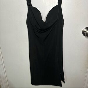 Princess Polly women’s black size 2 mini dress simple strap little black dress